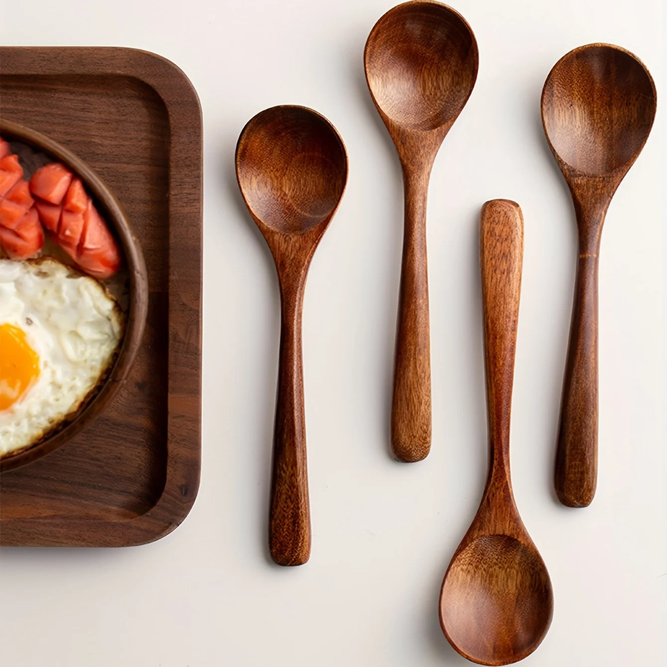 Kitchen Gadgets Modern - Moderne herbruikbare houten lepelset, geschikt voor