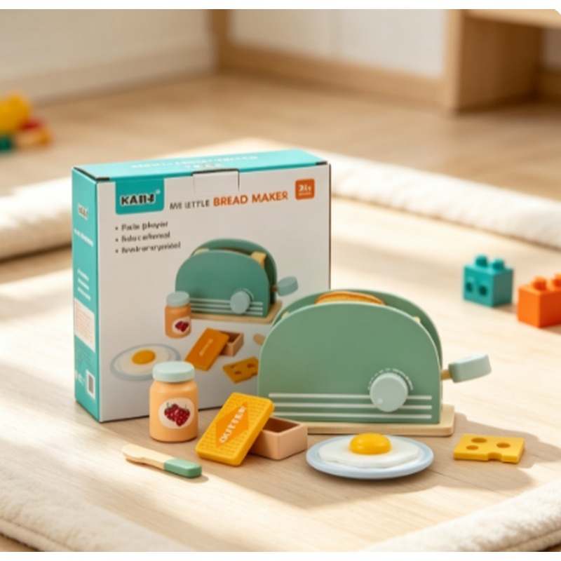 Kitchen Gadgets Kids - Houten simulatie broodrooster speelgoed kinderen doen