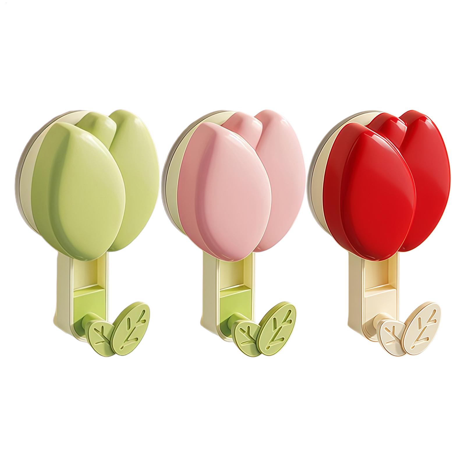 Kitchen Gadgets Rack - 3 stks/set Bloemvorm Zuignap Haak Geen