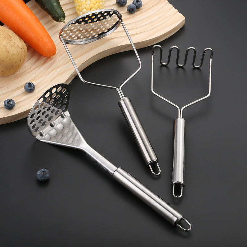 Kitchen Gadgets Kids - Roestvrijstalen aardappelstamper Handmatige fruit- en groentedruk