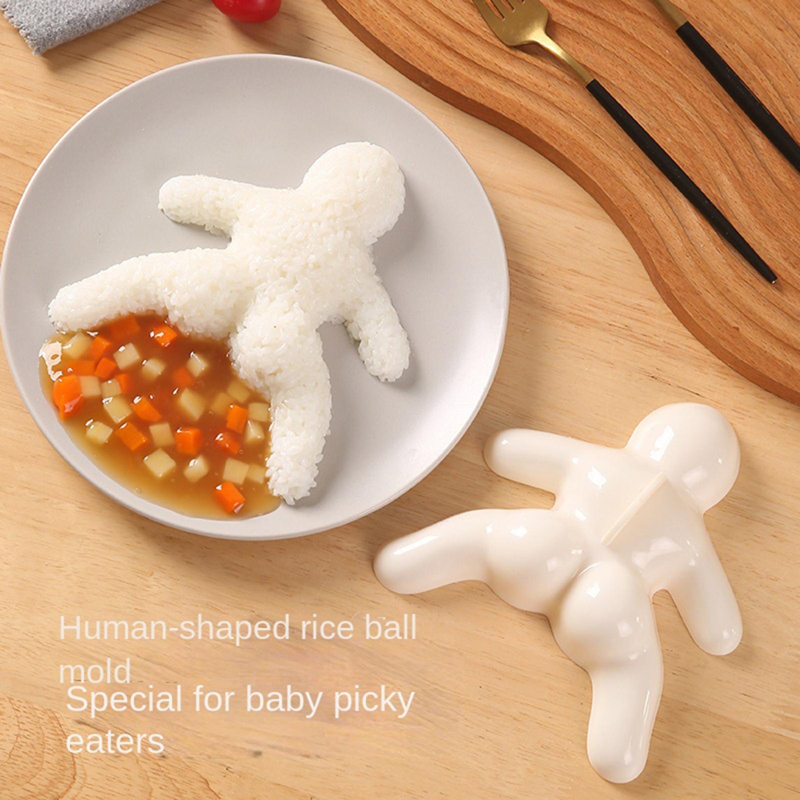 Kitchen Gadgets Kids - Schattige mini rijstbalvormer, menselijke vorm, antiaanbak