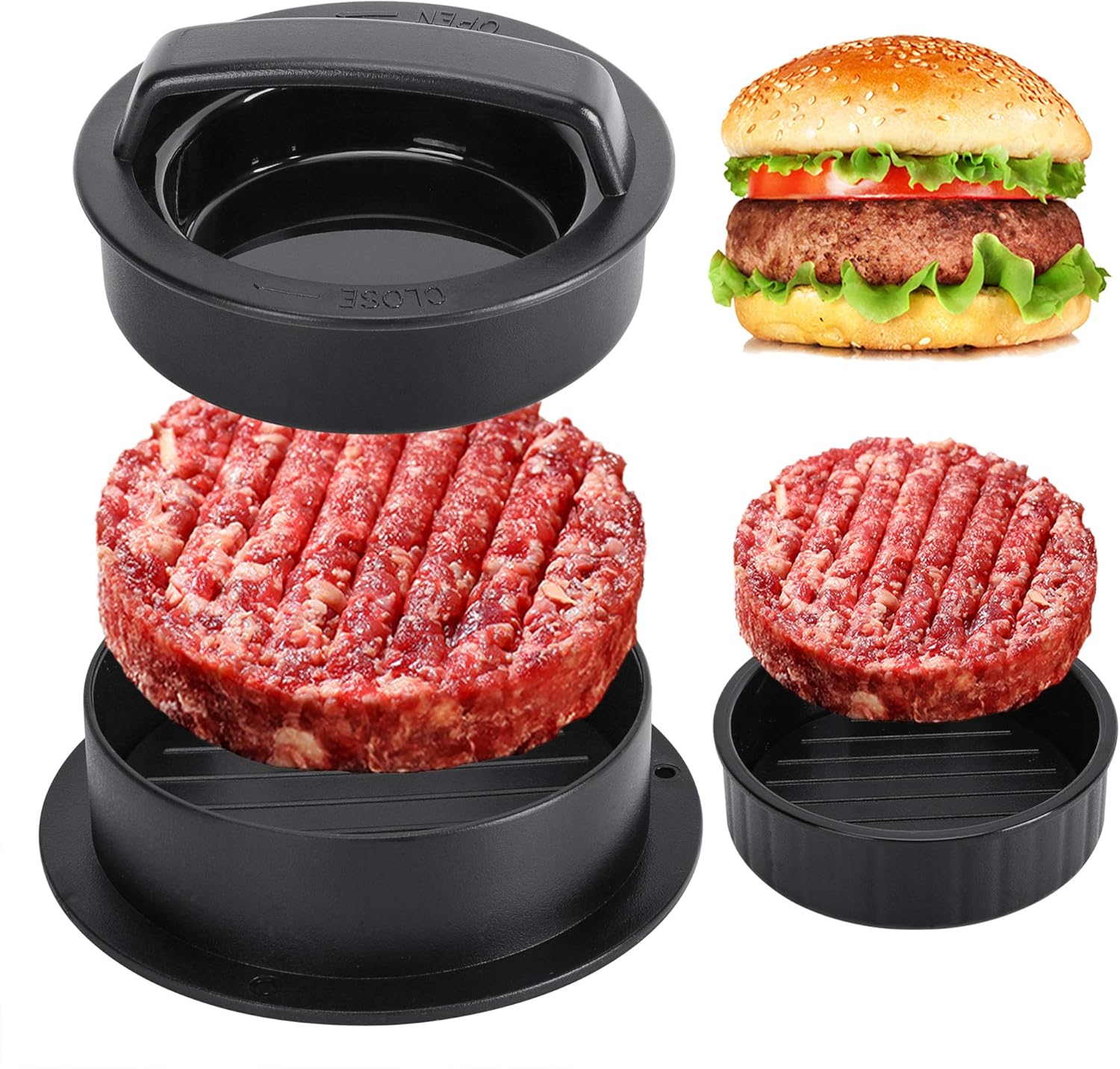 Kitchen Helper Gadgets - Ronde Hamburger Burgerpers Rundvlees Grill Food-Grade