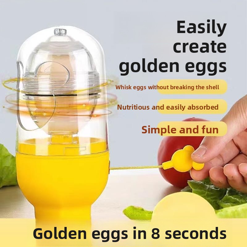 Kitchen Gadgets In China - Gouden eierdooierklopper, handmatige eierschudmachine, keukenhulp voor