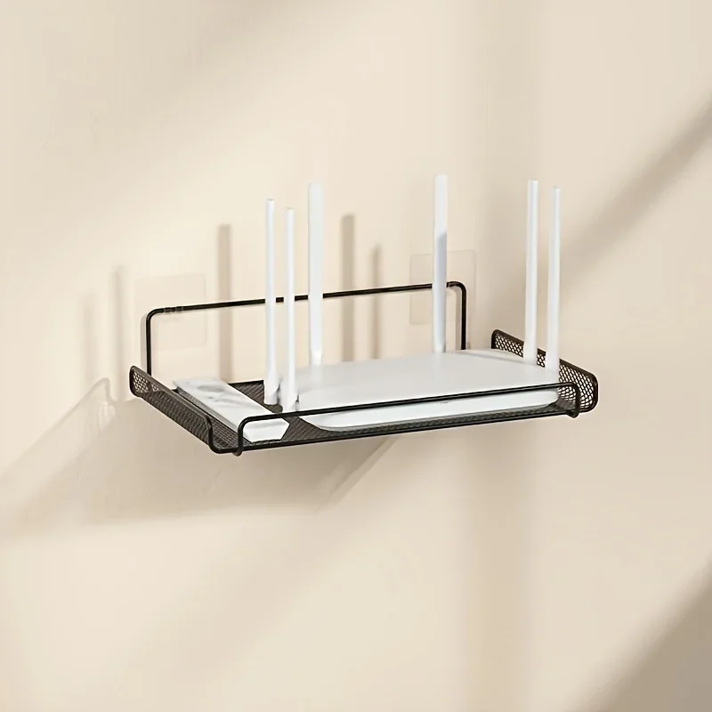 Kitchen Gadgets Rack - Roestvrijstalen routerplank zonder boren, WiFi wandmontage