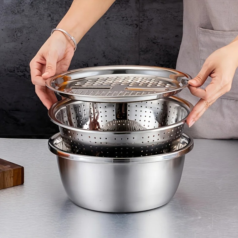 3-delige roestvrijstalen vergi - Household Kitchen Gadgets Vegetable Cutter Silk Cutter recensie en prijs