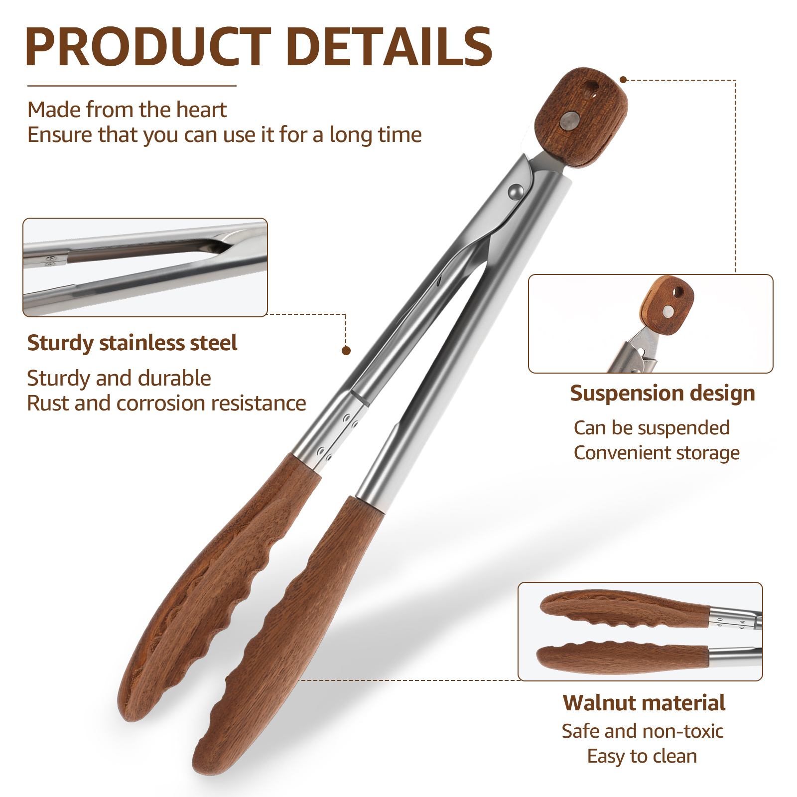 2/3 Stuks Voedseltangen Walnoo - Kitchen Gadgets Pakistan recensie en prijs