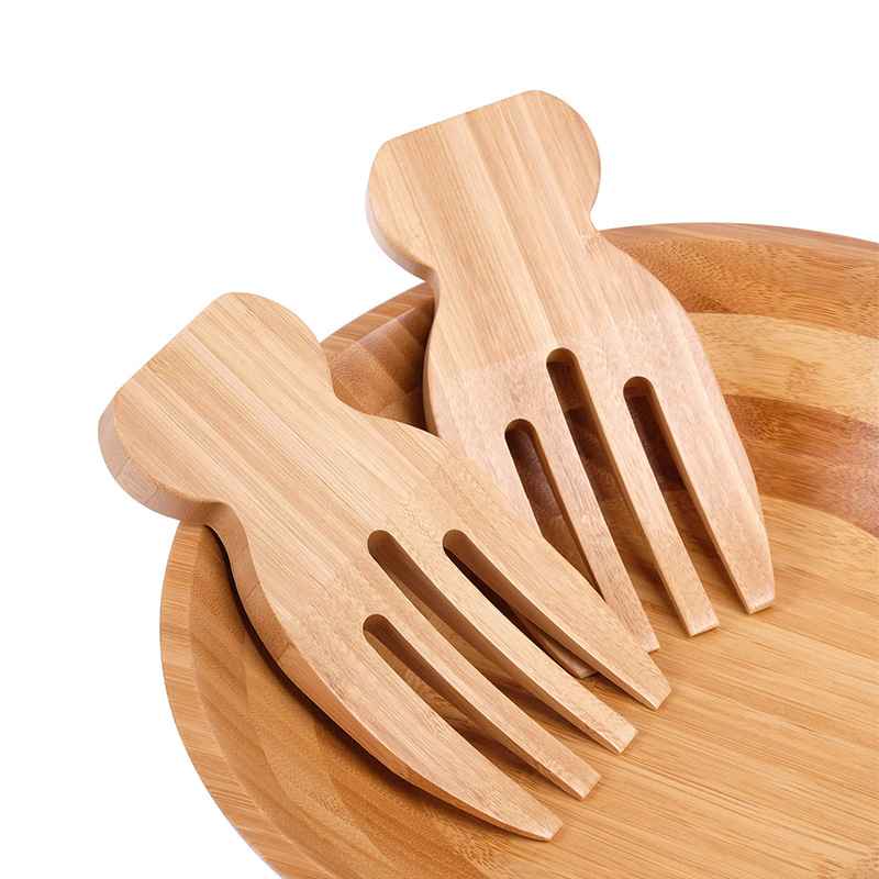 2Pcs Salade Handen Bamboe Sala - Kitchen Helper Gadgets recensie en prijs