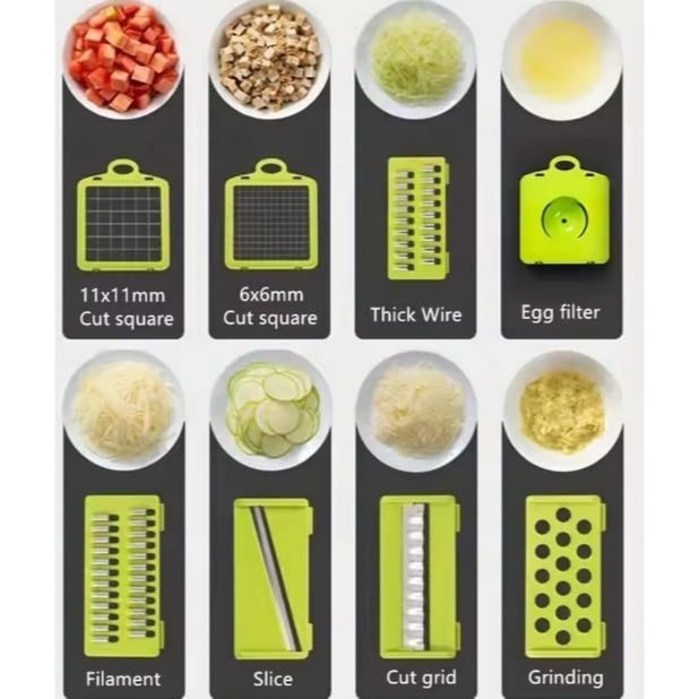 16-in-1 groentehakker, -snijde - Household Kitchen Gadgets Vegetable Cutter Silk Cutter recensie en prijs