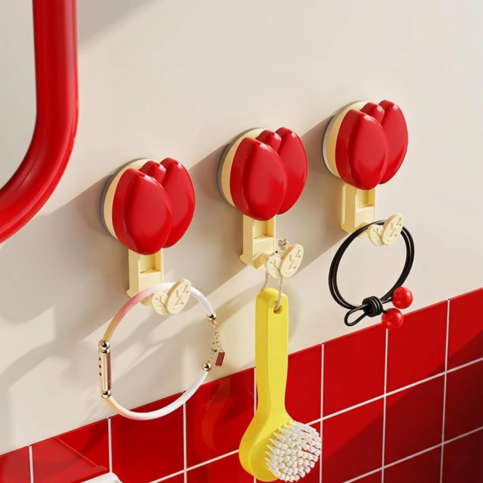 3 stks/set Bloemvorm Zuignap H - Kitchen Gadgets Rack recensie en prijs