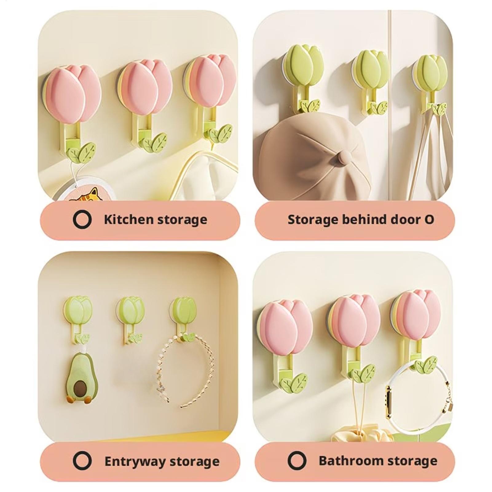 3 stks/set Bloemvorm Zuignap H - Kitchen Gadgets Rack recensie en prijs
