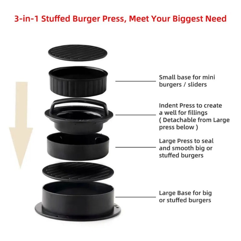 Ronde Hamburger Burgerpers Run - Kitchen Helper Gadgets recensie en prijs
